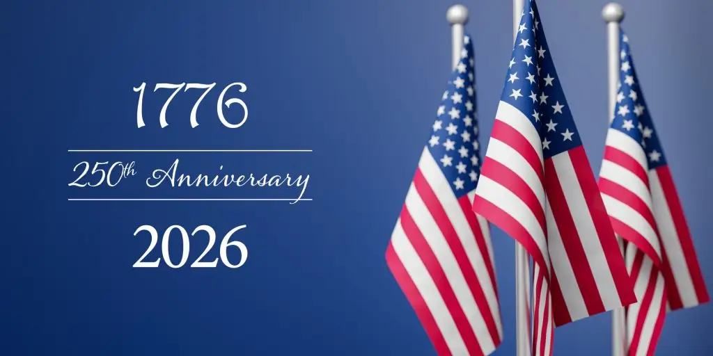 250th anniversary of America. 1776 to 2026