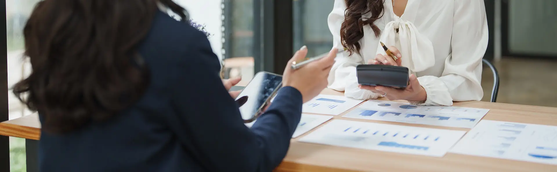 Business person meeting with a loan officer